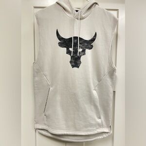 Under Armour White Sleeveless Hoodie